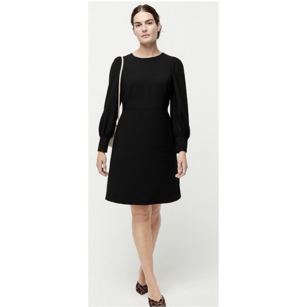 J. Crew‎ Minimalist Black Capsule Holiday Career Shift 365 Crepe Dress 8 NWT